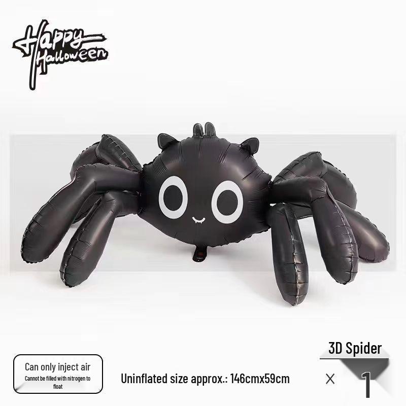 Extra Large Halloween Spider & Pumpkin Decor with Mummy Balloons for Shopping Malls, Kindergartens, Bars