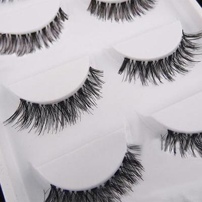 5 Paare/Los Schwarzes Kreuz Falsche Wimpern Weiche Lange Make-Up Wimpernverlängerungen
