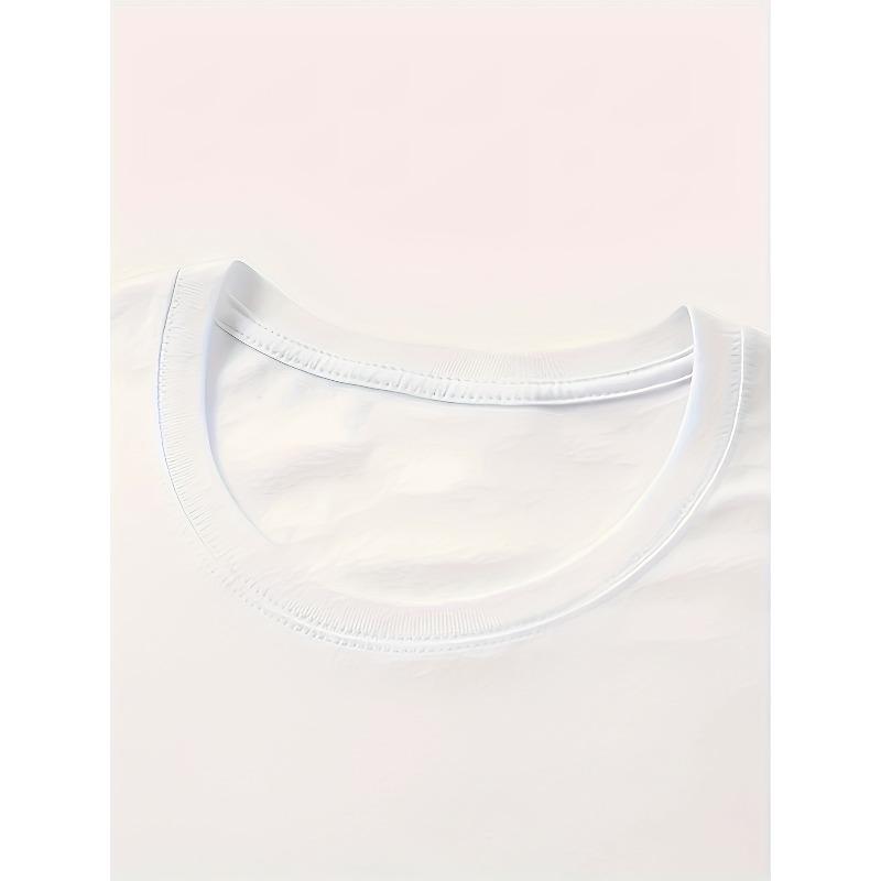 European Size Women's Round Neck Slightly Stretchy Comfortable Casual T-Shirt