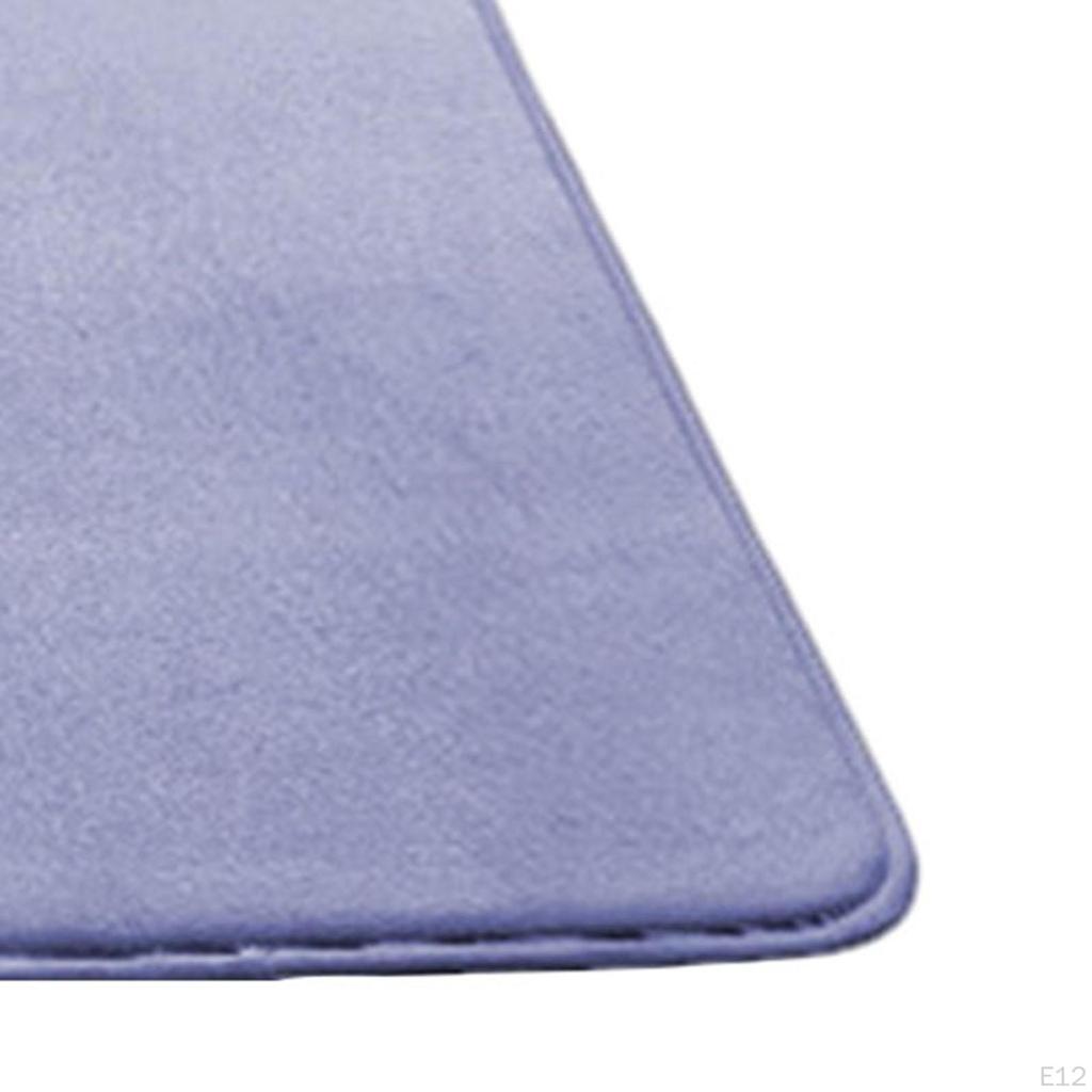 3 Piece Bathroom Rug Soft Carpet Absorbent Polyester Machine Washable Non Slip Floor Mat for