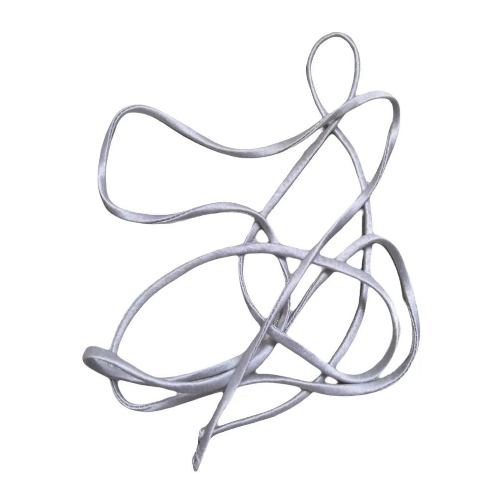 New 2M Wedding Dress Zipper Rope Ultra-Thin Adjustable Corset Back Kit Lace-Up Replacement Satin Ribbon Ties Bridal Banquet серый