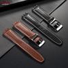 Wristband 17mm for Swatch Watch Strap Genuine Cowhide Leather Bracelet Men Women Business Black Buckle Replacement Watchband