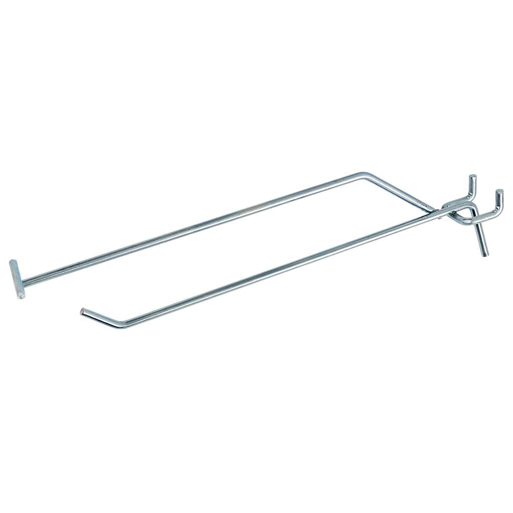 Single Hanger with Arm for EURO Mega-M Perforated Price Tag L-20cm Fi4 Zinc N