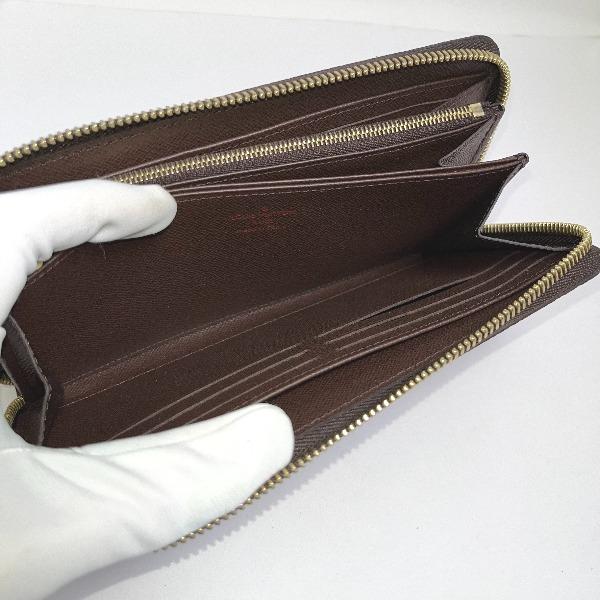 LOUIS VUITTON Zippy wallet N41661 Long Wallet purse Damier canvas Brown Used