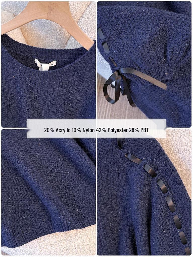 Plus Size Women's Winter Sweater - Loose Knit Wool Top with Stylish Design (130-350 Jin)