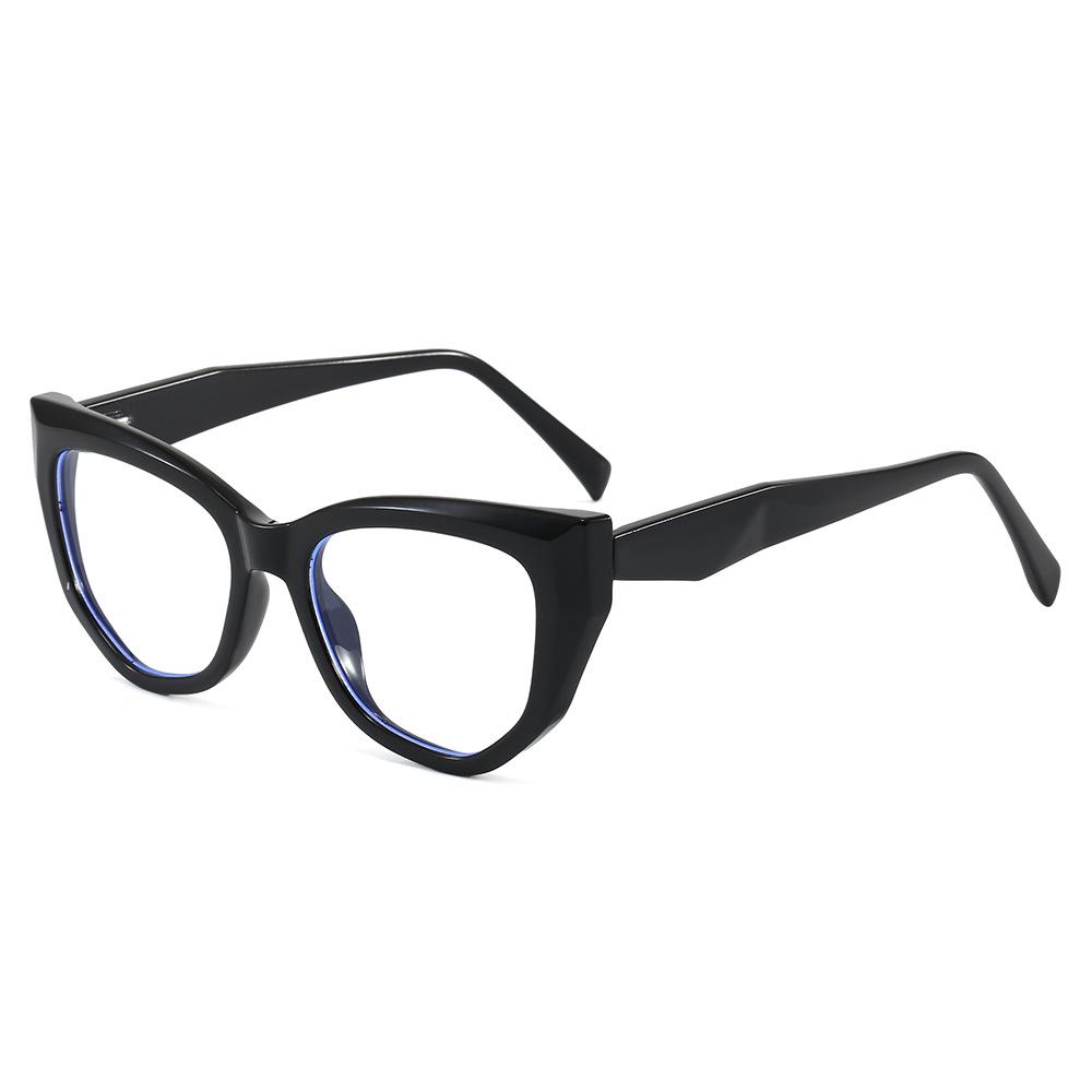 Korean Retro Cat Eye Blue Light Blocking Glasses, Small Frame, Myopia Compatible, Fashionable Clear Lens for Women
