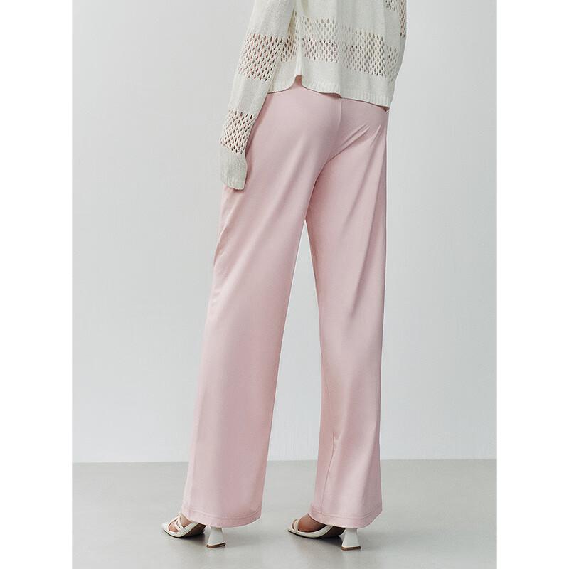 PEACEBIRD Women's Straight Ice Silk Wide-Leg Pants
