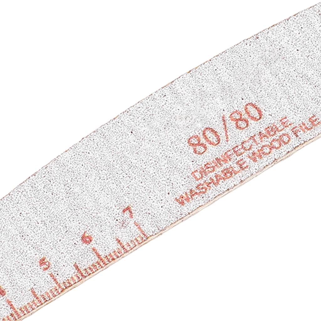 50 Pcs 80/80 Grit Nail Files Coarse Nail Filers Manicure Tool Curved Washable Reusable for Acrylic Nails Extension Gel Nails Fake Nails