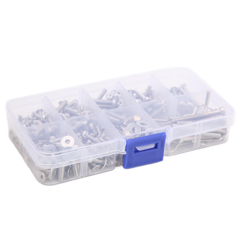 Universal RC Screw Kit Durable Stainless Steel Screw Kit for Traxxas Slash 2WD 1:10 Scale RC Cars