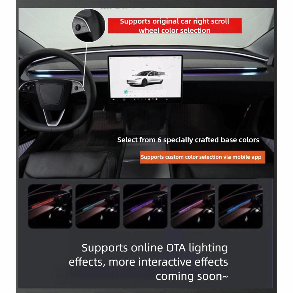 Smart Air Vent Ambient Light System for Tesla New Y Juniper Model 3 Highland  Model 3 Y 2021+