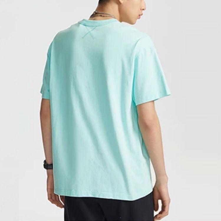 Li-Ning X Disney Joint Sports Fashion Series Themed Print Loose Short Sleeve T-Shirt Men Tops Light-Blue AHSR199-2