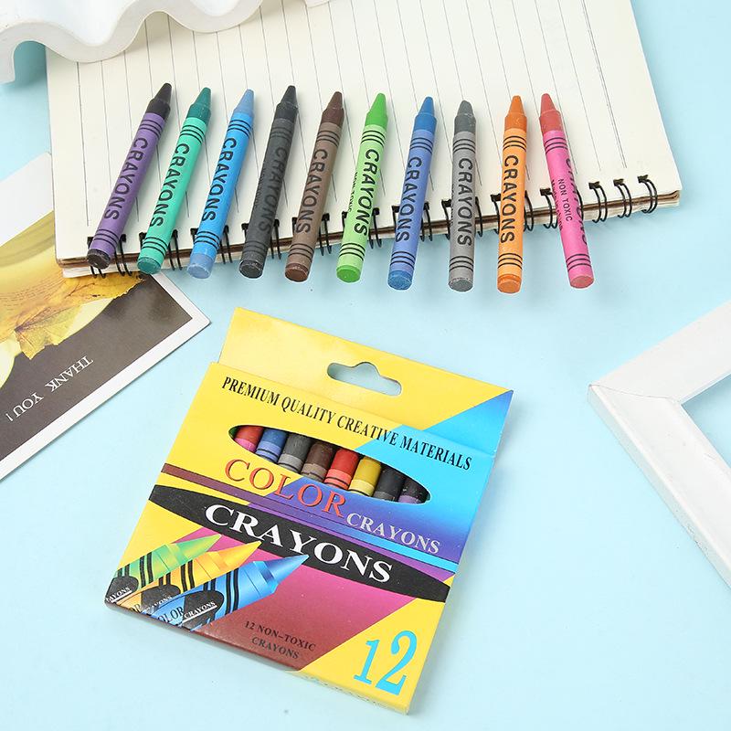 12-Color Graffiti Crayons: Boxed Oil Pastels for Creative DIY Art