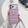 Crossbody Magnetic Lychee Grain Cards Solt Leather Phone Case for iPhone 17 Pro Max 16 Plus 15 14 13 12 Pocket kickstand Cover