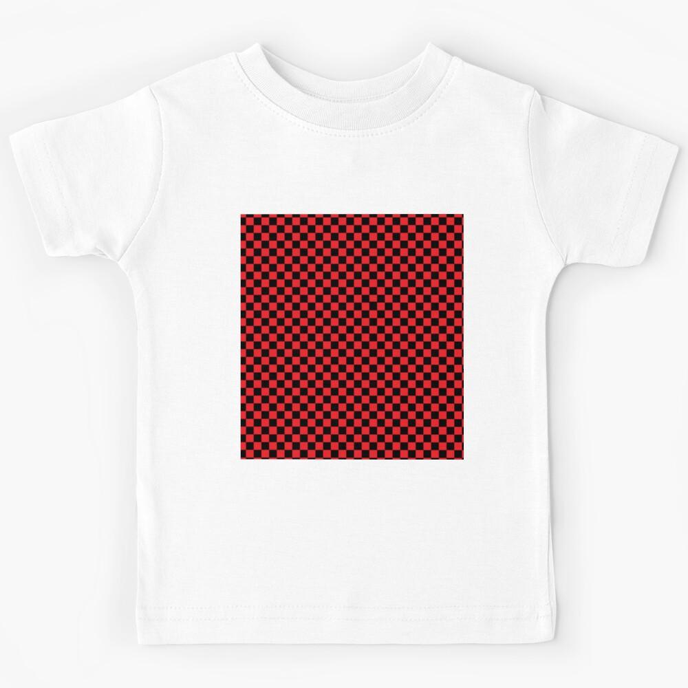 Red n Black Mosaic Kids T-Shirt 110