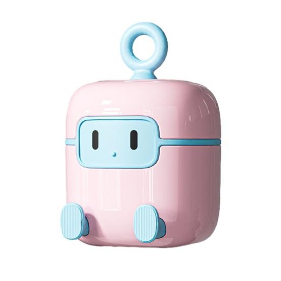 Lint Roller Reusable Washable Sticky Roller Eco-Friendly Pet Hair Remover Robot Design 2-in-1 Portable Lint Brush Quick Drying Travel Cleaner