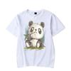 Pandas Vintage T Shirts Men's Clothing Short Sleeve T-shirts Anime Panda Print Tshirts Casual Short Sleeve Tops Shirt Men Tees