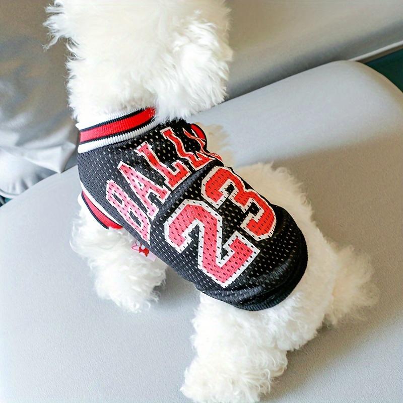 1 Stück Basketball Teamgeist Hunde Weste - Lebendige Drucke, Leicht & Atmungsaktiv für Frühling/Sommer - Perfekt für kleine Hunde