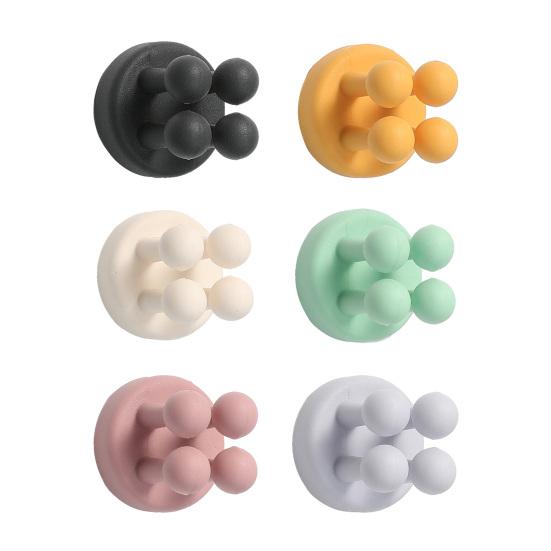 Sticky Hook No Punch with Four-Claw Design Hook Silicone Soft Claw Mold-Free Adhesive Hook for Bathroom And Desktop