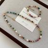 Natural Beads Stone Jewelry Elegant Female Jewelry New Freshwater Pearl Necklace Bracelet  Women