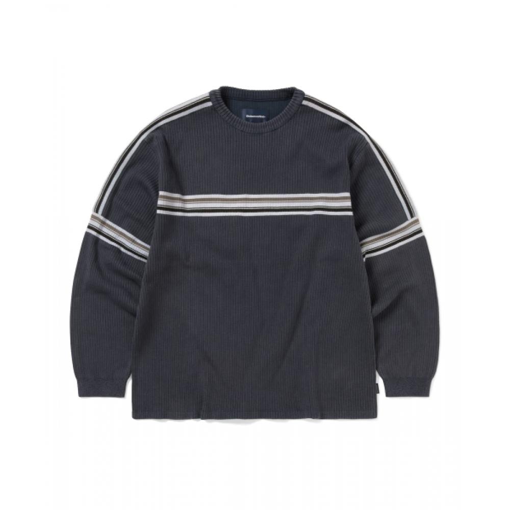 ThiSiSneverthat Striped Knit L S Top Navy S