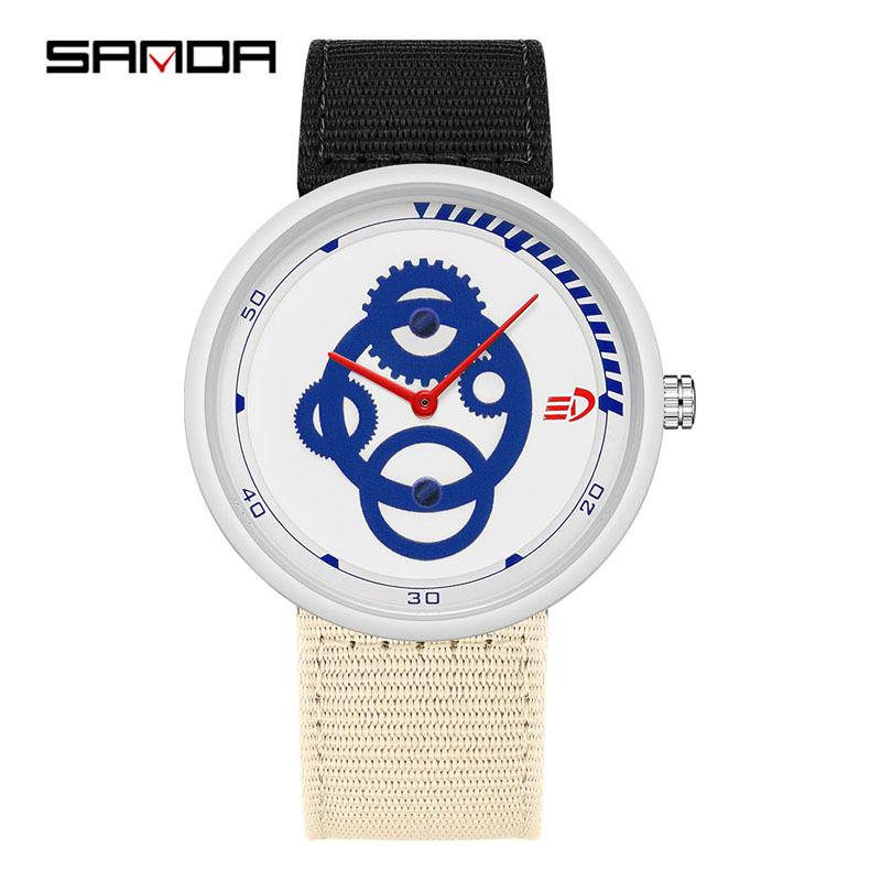 SANDA Waterproof Quartz Wristwatch - Simple, Lightweight, Versatile, Korean-Style for Students, Men, Women, and Children.