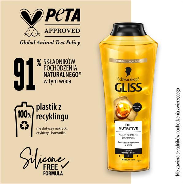 Gliss Oil Nutritive Shampoo for Long Hair Prone To Splitting 400ml