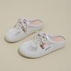 Little white shoes children's summer new Korean female students casual net versatile half slippers street shot
