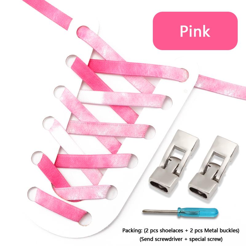 Cross Lock Shoelaces Colorful Rainbow Elastic Flat Laces Without Ties Shoelace Sneakers No Tie Shoe Laces Kids Adult Shoestrings