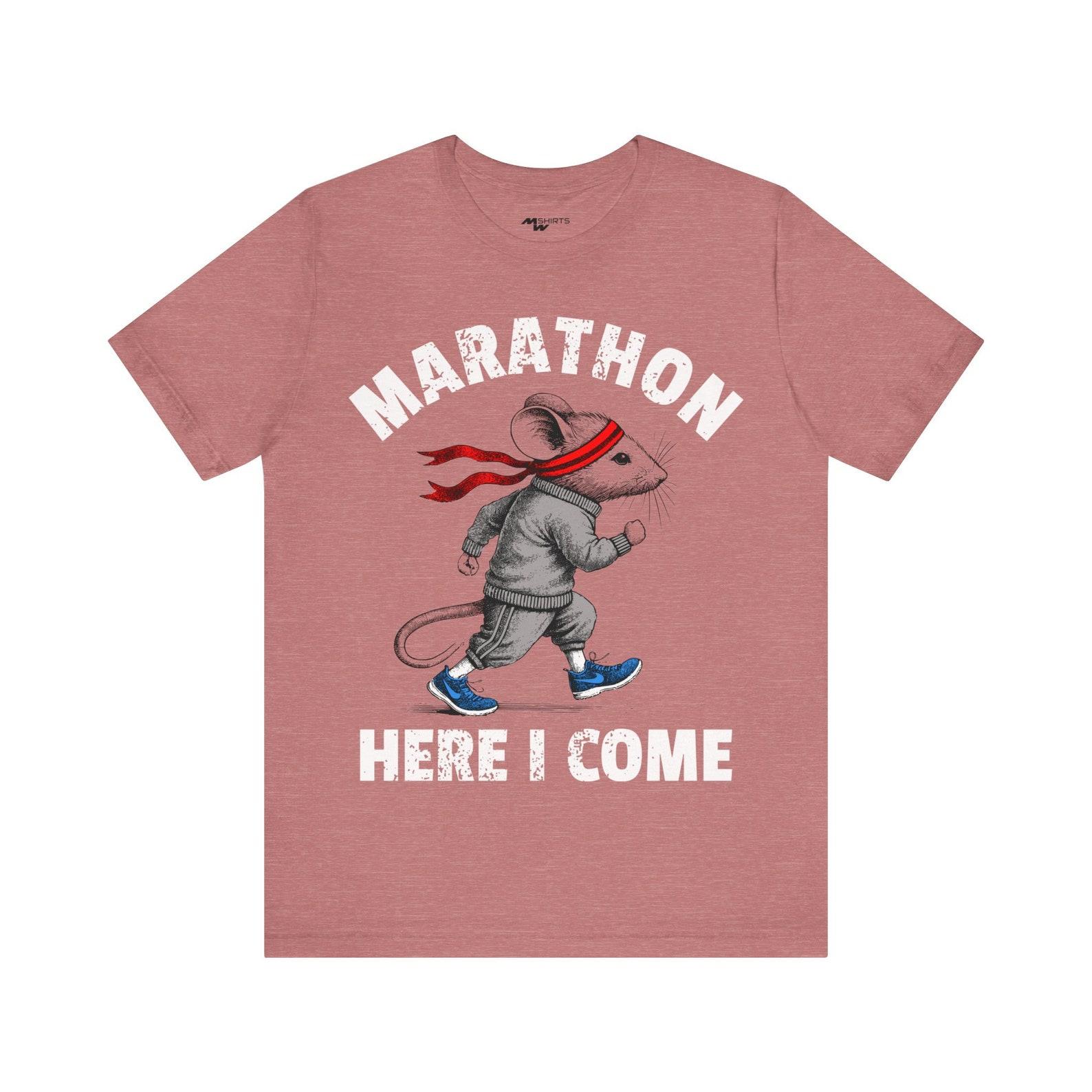 Jogging Mouse Tee: Marathon Here I Come Unisex T-Shirt S