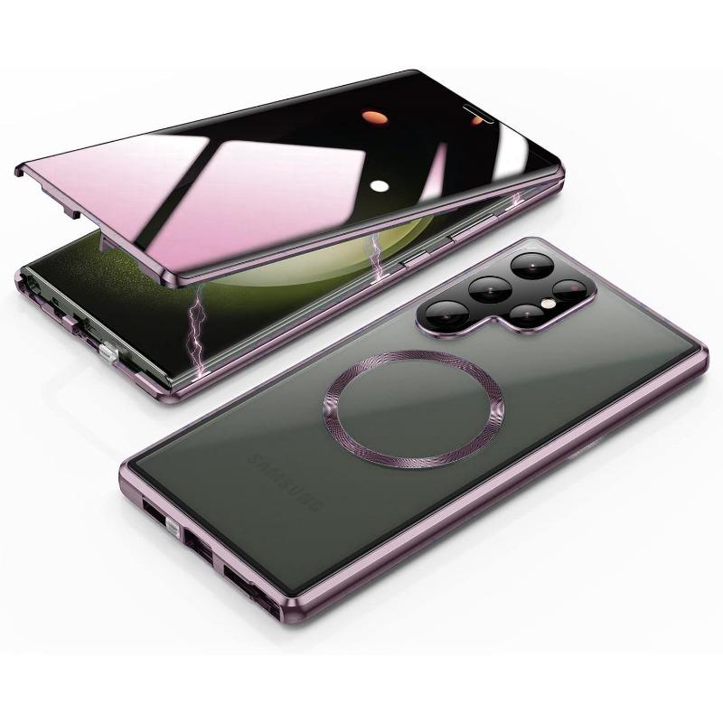 Suitable for Samsung S25U Magneto S24ultra Magsafe Mobile Phone Case Metal Glass Guard Clasp