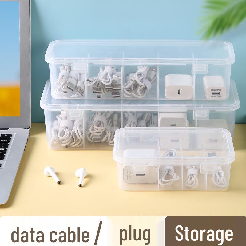 Desktop Cable Organizer Box for Chargers and Power Cables