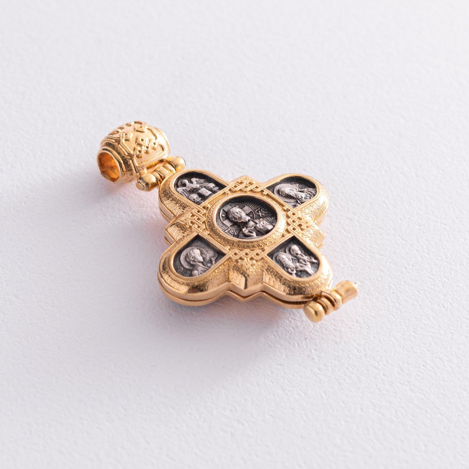 

Срібний мощевик із позолотою Господь Вседержитель. Божа Матір Oniks срібний