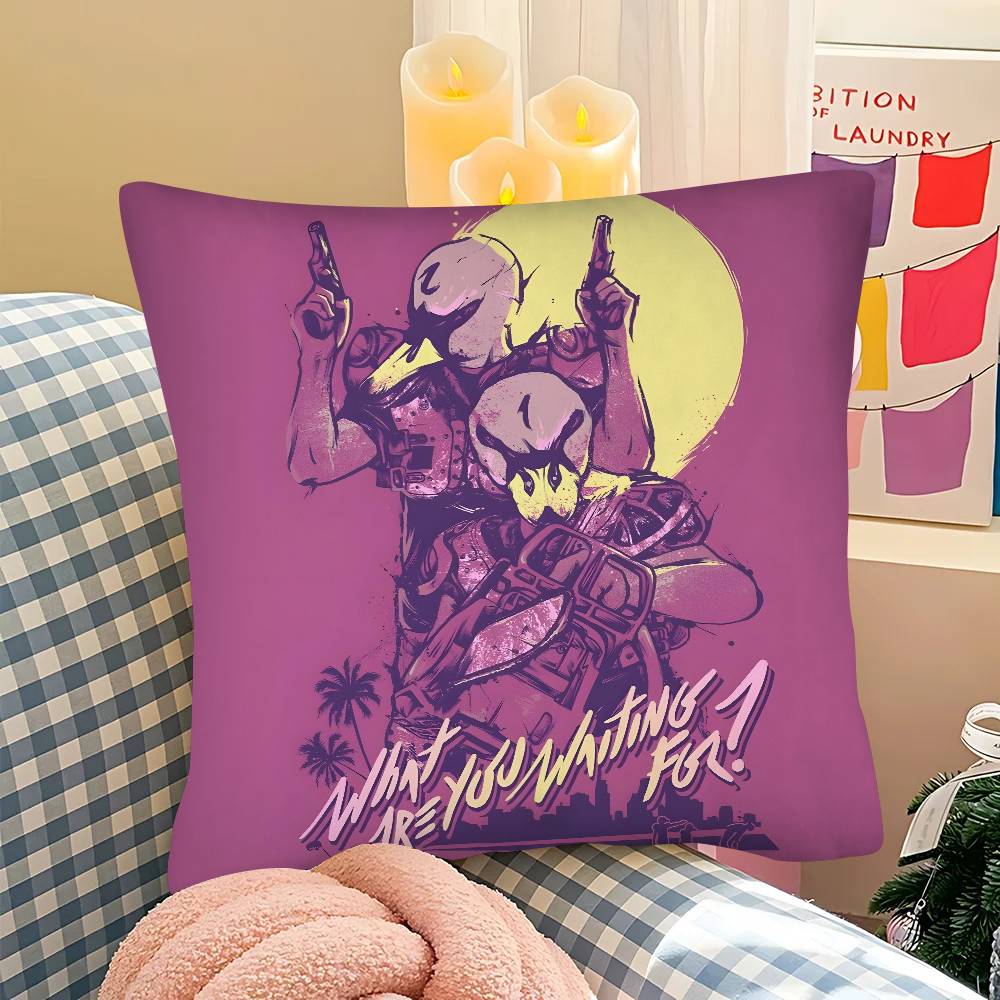pc Classic HHotline MMiami Action Game Pillow Case Fashion Square Pillowcase Bedroom Sofa Room Ins Decoration Leisure