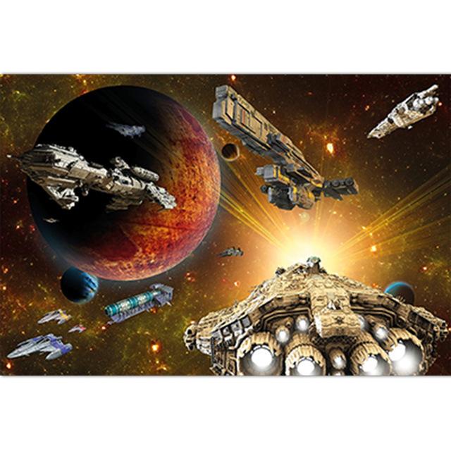 Universum Planet Sonnensystem Poster Kinder Bildung Cartoon Erde Klassenzimmer Lernen Leinwand Malerei Wandkunst Leinwand Poster Kein Rahmen