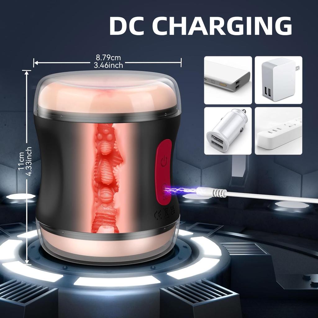 Male Heating Masturbator Cup with Suction Cup Blowjob Sex Machines Pocket Vagina Pussy Glans Trainner Sex Toy For Men