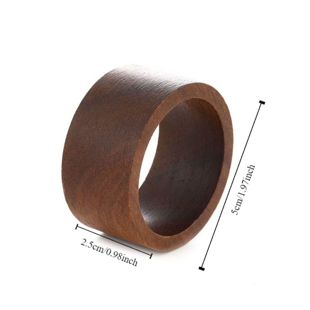 3PCS Fashion Napkin Buckle Versatile Table Napkin Holder Creative Wooden Napkin Rings Party