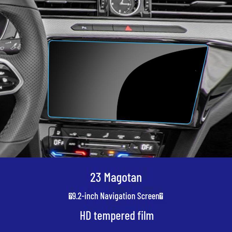 Tempered Glass Screen Protector for Volkswagen B9/B8 Magotan Central Control & Instrument LCD Display.