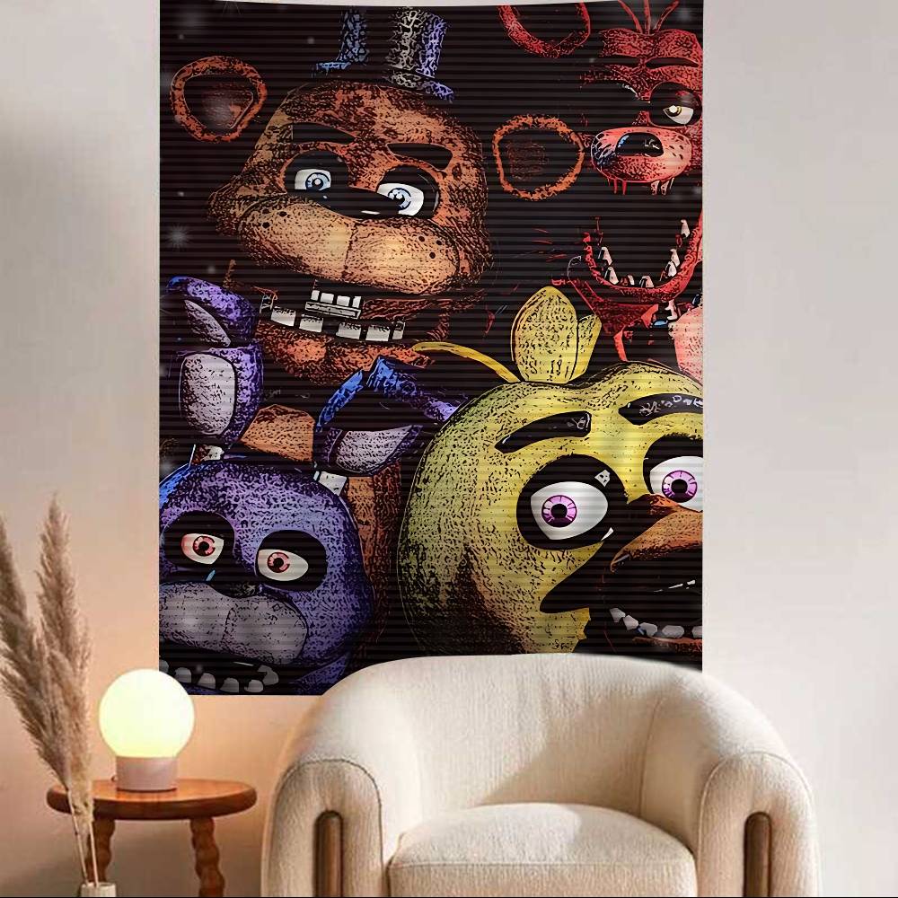 Fnaf FFivenightsAtFFreddys Game Printed Large Wall Tapestry Hanging Tarot Hippie Wall Rugs Dorm Art Home Decor