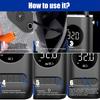 Portable Tyre Inflator Digital Air Pump, Cordless Air Compressor With Led Light, 150 Psi Rechargeable Tyre Pressure Pump