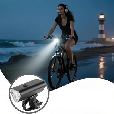 Phare de Vélo - Lumière Avant de Vélo | Phare de Vélo Rechargeable | Phares de Scooter de Montagne Lumineux | 6 Modes Équipement de Sécurité pour Cyclisme sur Route et Montagne