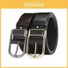 Classic Leather Belt For Men With Pin Buckle And Vintage Round Design For Casual And Business Style