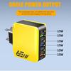 6 Port USB Charging Block 65W with Dynamic Power Allocation Charging Station ABS Texture Suitable for Various Devices