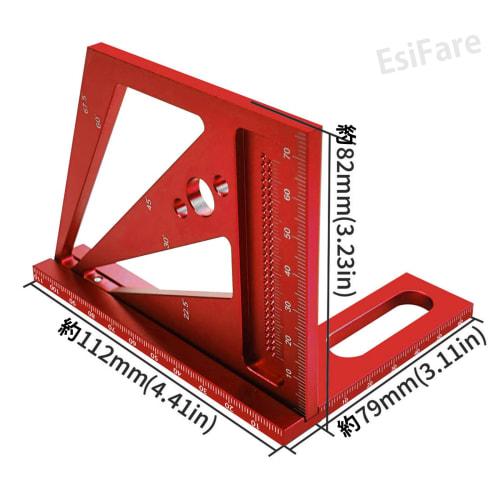 EsiFare Woodworking Ruler, Square, Right Angle Ruler, Woodworking Ruler, 3D Multi-Angle Measuring Ruler, 22.5/30/45/60/67.5 Degree Right Angle Protrac
