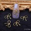 Accessories Gold Silver Bow Nail Decorations Nail Art Jewelry Nail Rhinestones 3D Nail Art Drills