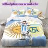 Biancheria da letto con motivo calcistico AFA, Set copripiumino Copripiumino Federa Regalo di Compleanno per la Casa (1*copripiumino+2*federe,senza imbottitura)
