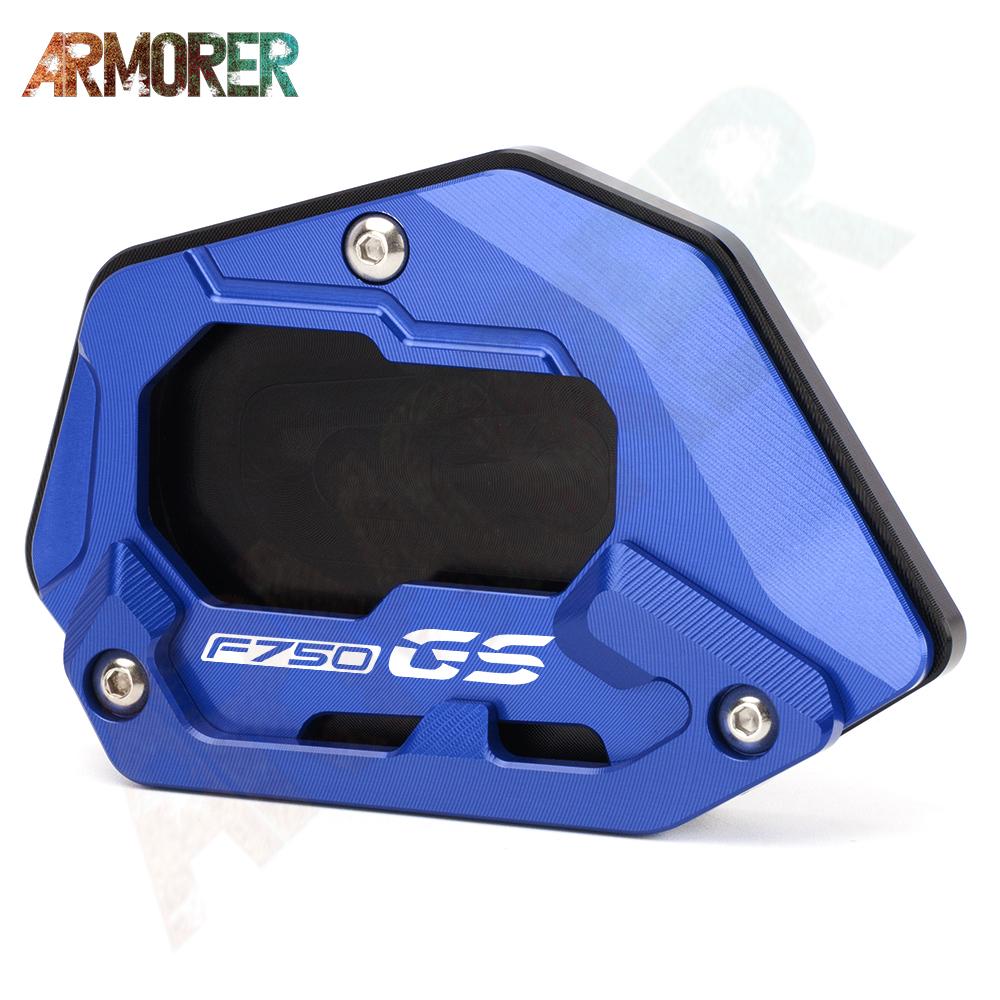 Side Stand Extension Pad Support Plate Enlarge Stand Motorcycle Accessories For BMW F750GS F 750GS F750 GS F 750 GS 2017 -