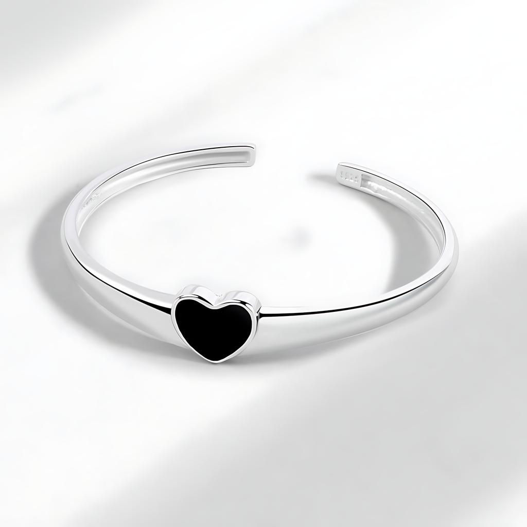 PANJBJ 925 Sterling Silver Feather Adjustable Couple Bangle Gothic Punk Design Women Jewelry Gift Lucky Bracelet Dropshipping
