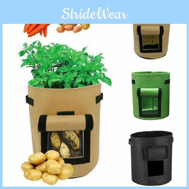 Durable And Reusable 5/7/10 Gallon Vegetable Grow Bags With Convenient Carry Handles