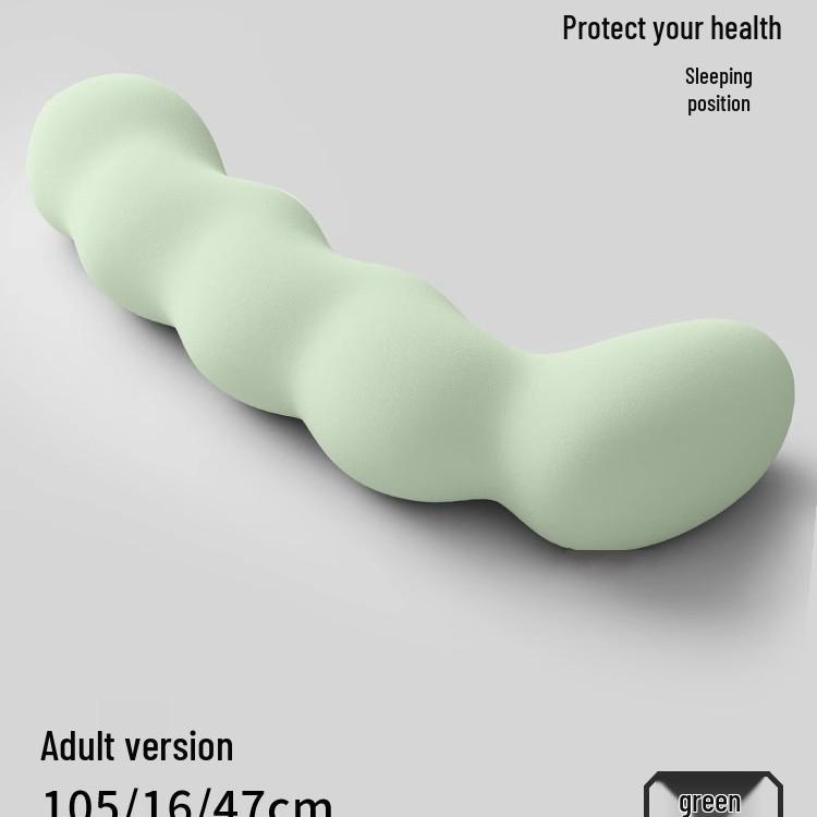 Ergonomic Long Body Pillow for Pregnant Women and Adults - Ideal for Side Sleeping and Leg Support