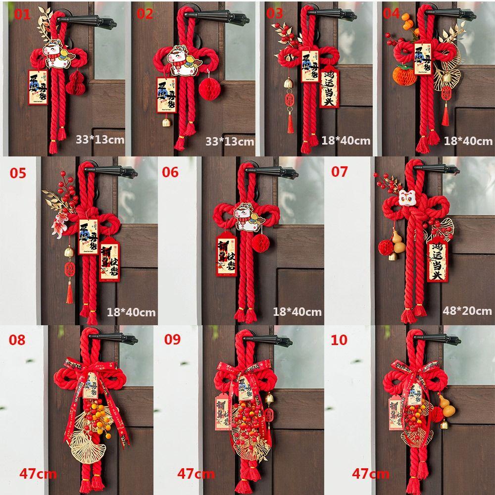 Traditional Handcrafted New Year Decoration DIY Lucky Charm Swastika Knot Pendant Hanging Design Chinese Knot Ornaments